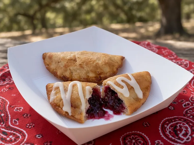 Iced berry fried pies